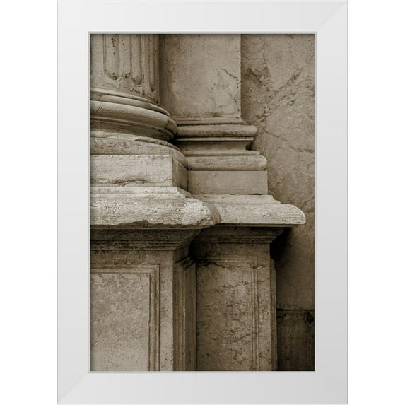 DeNardo, Laura 13x18 White Modern Wood Framed Museum Art Print Titled - Architecture Detail in Sepia IV