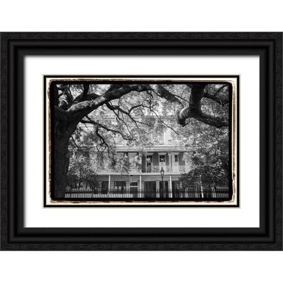 DeNardo, Laura 14x11 Black Ornate Wood Framed with Double Matting Museum Art Print Titled - Jackson Square, New Orleans