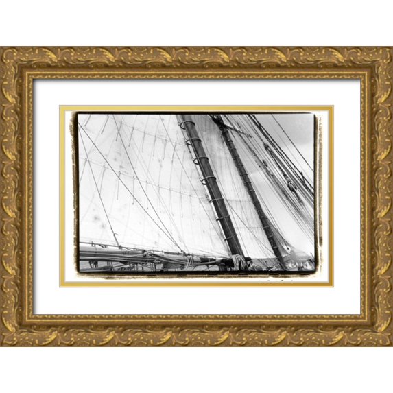 DeNardo, Laura 14x11 Gold Ornate Wood Framed with Double Matting Museum Art Print Titled - Undersail III
