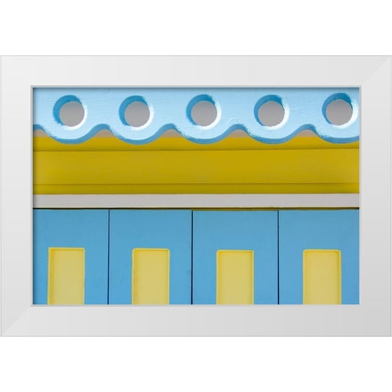 DeNardo, Laura 14x11 White Modern Wood Framed Museum Art Print Titled - Beachtown Blues VII
