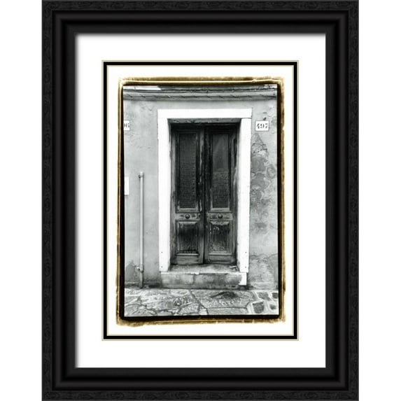 DeNardo, Laura 14x18 Black Ornate Wood Framed with Double Matting Museum Art Print Titled - The Doors of Venice II