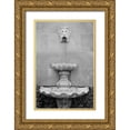 thumbnail image 1 of DeNardo, Laura 17x24 Gold Ornate Wood Framed with Double Matting Museum Art Print Titled - Black and White Fountains I, 1 of 4