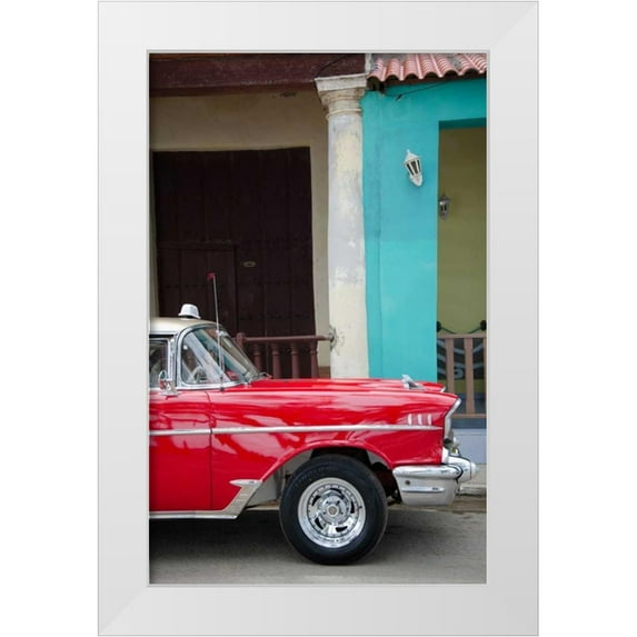DeNardo, Laura 17x24 White Modern Wood Framed Museum Art Print Titled - Cars of Cuba II