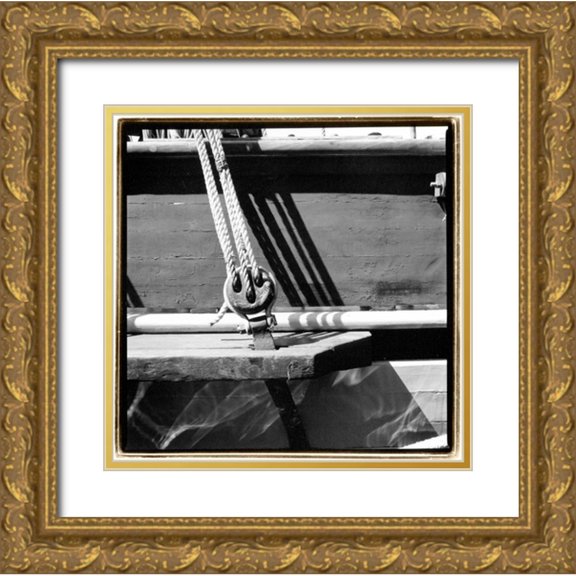 DeNardo, Laura 20x20 Gold Ornate Wood Framed with Double Matting Museum Art Print Titled - Ship Shape IV