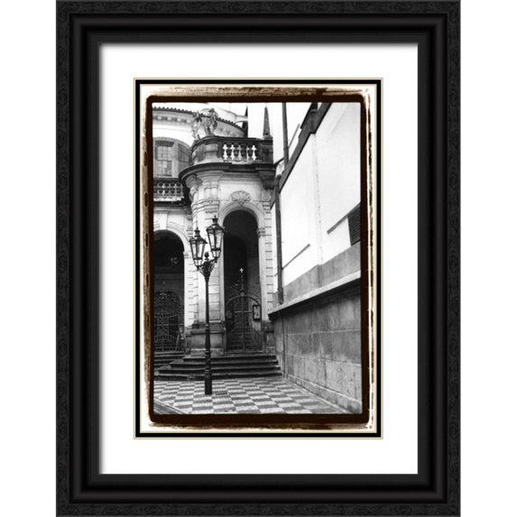 DeNardo, Laura 23x32 Black Ornate Wood Framed with Double Matting Museum Art Print Titled - Passing through Prague III