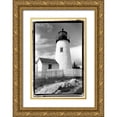 thumbnail image 1 of DeNardo, Laura 23x32 Gold Ornate Wood Framed with Double Matting Museum Art Print Titled - Pemaquid Point Light, Maine I, 1 of 4