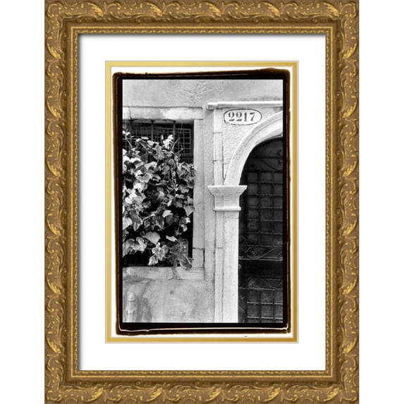 DeNardo, Laura 23x32 Gold Ornate Wood Framed with Double Matting Museum Art Print Titled - Venetian Doorways IV