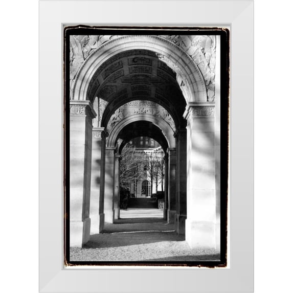 DeNardo, Laura 23x32 White Modern Wood Framed Museum Art Print Titled - Parisian Archways I