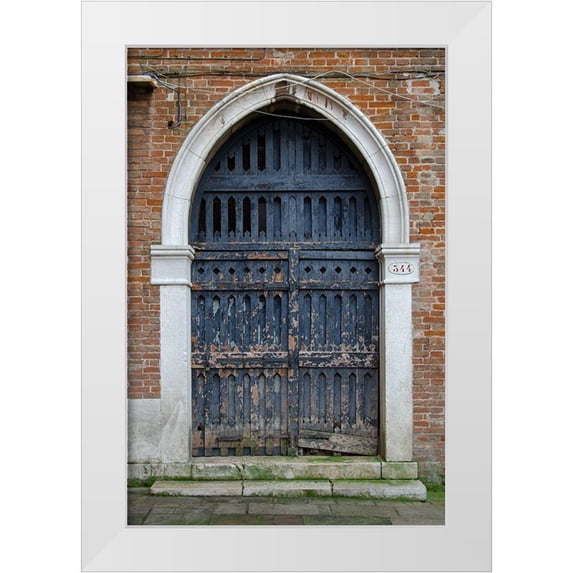 DeNardo, Laura 23x32 White Modern Wood Framed Museum Art Print Titled - Windows and Doors of Venice V