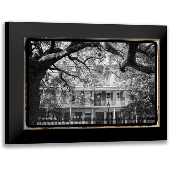 DeNardo, Laura 24x17 Black Modern Framed Museum Art Print Titled - Jackson Square, New Orleans