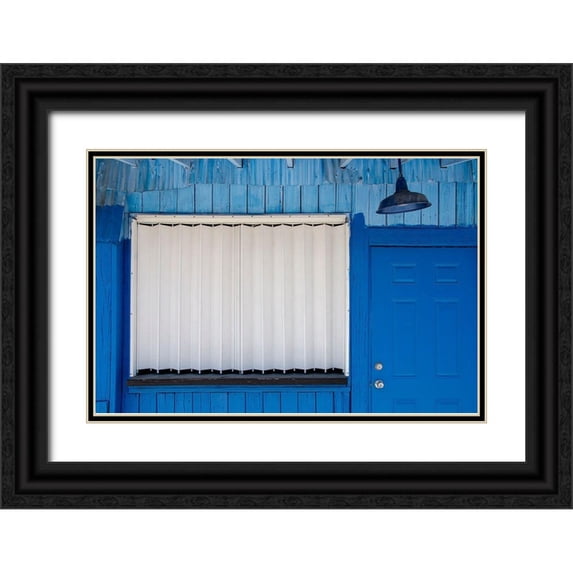 DeNardo, Laura 24x17 Black Ornate Wood Framed with Double Matting Museum Art Print Titled - Beachtown Blues VI
