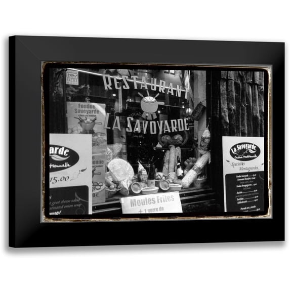 DeNardo, Laura 24x18 Black Modern Framed Museum Art Print Titled - Cafe Charm - Paris VI