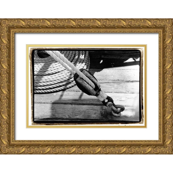 DeNardo, Laura 24x18 Gold Ornate Wood Framed with Double Matting Museum Art Print Titled - Ship Shape VI