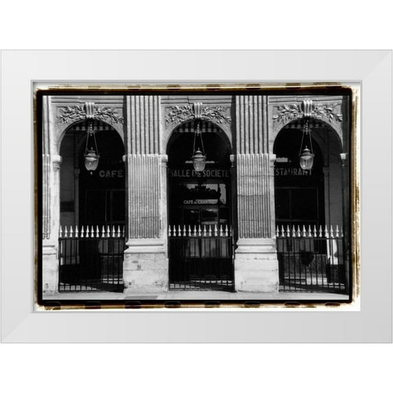 DeNardo, Laura 24x18 White Modern Wood Framed Museum Art Print Titled - Parisian Archways III