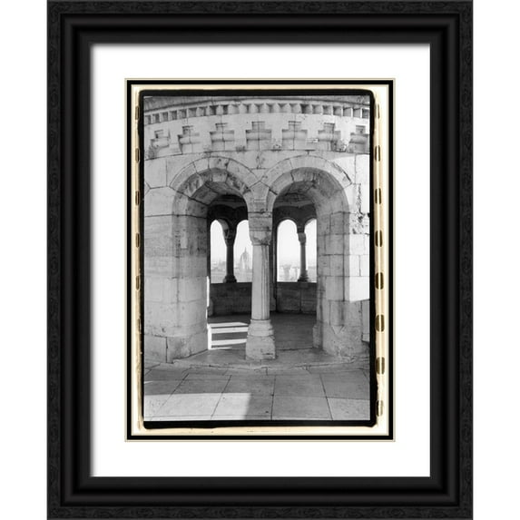 DeNardo, Laura 25x32 Black Ornate Wood Framed with Double Matting Museum Art Print Titled - Fishermans Bastion I Budapest