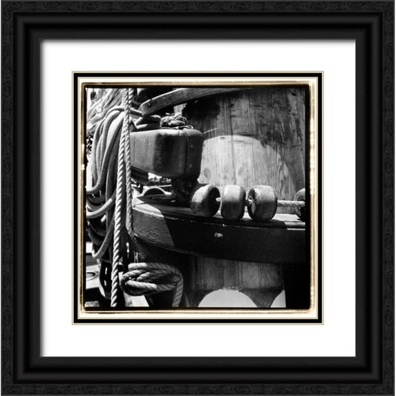 DeNardo, Laura 26x26 Black Ornate Wood Framed with Double Matting Museum Art Print Titled - Ship Shape III