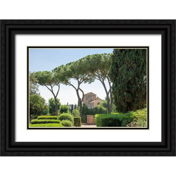 DeNardo, Laura 32x23 Black Ornate Wood Framed with Double Matting Museum Art Print Titled - Rome Landscape I