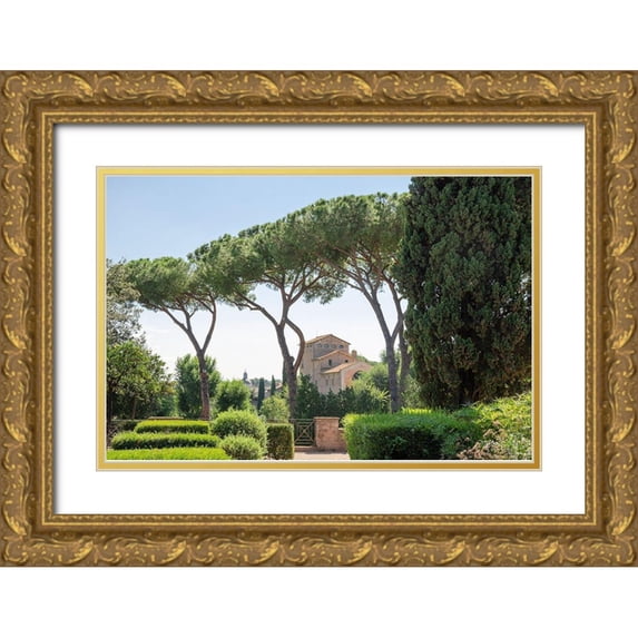 DeNardo, Laura 32x23 Gold Ornate Wood Framed with Double Matting Museum Art Print Titled - Rome Landscape I