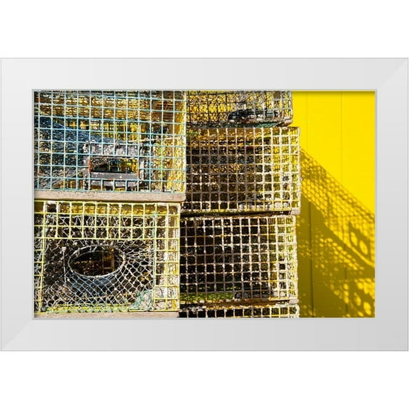 DeNardo, Laura 32x23 White Modern Wood Framed Museum Art Print Titled - Coastal Trappings IV