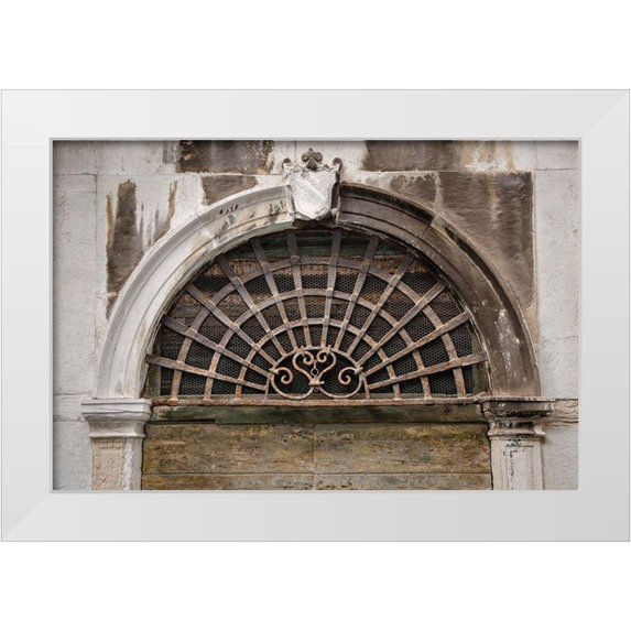 DeNardo, Laura 32x23 White Modern Wood Framed Museum Art Print Titled - Windows and Doors of Venice XI