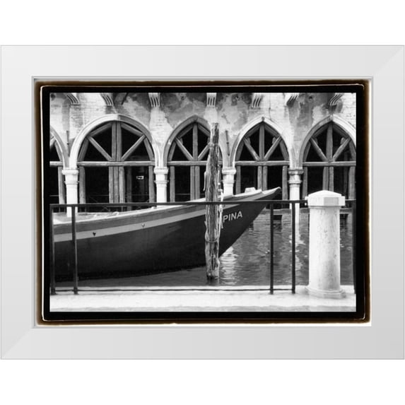 DeNardo, Laura 32x25 White Modern Wood Framed Museum Art Print Titled - Hidden Passages Venice IX