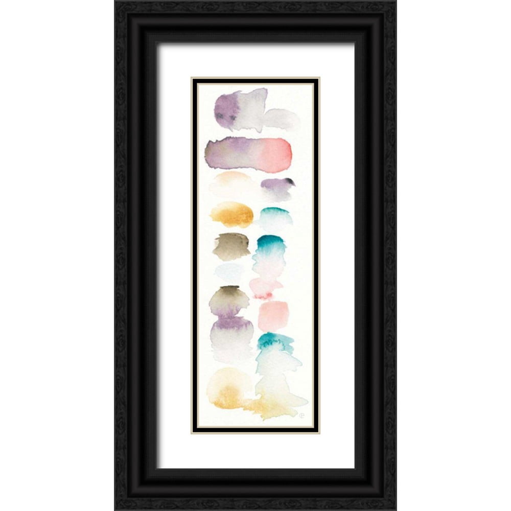 DeNeige, Elyse 11x24 Black Ornate Wood Framed with Double Matting ...