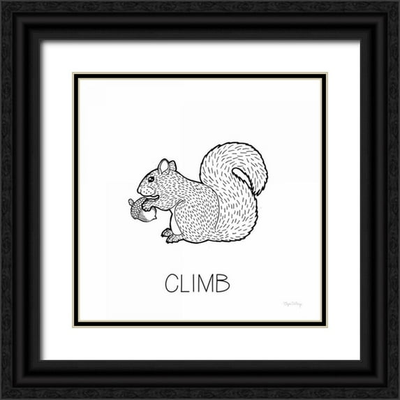 DeNeige, Elyse 12x12 Black Ornate Wood Framed with Double Matting Museum Art Print Titled - Color the Forest VIII Climb