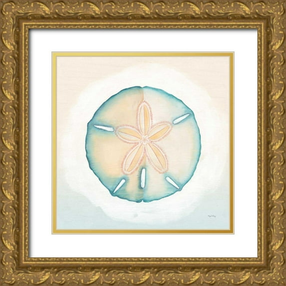 DeNeige, Elyse 12x12 Gold Ornate Wood Framed with Double Matting Museum Art Print Titled - Boardwalk Sand Dollar