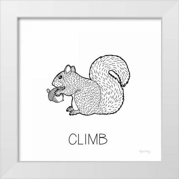 DeNeige, Elyse 12x12 White Modern Wood Framed Museum Art Print Titled - Color the Forest VIII Climb
