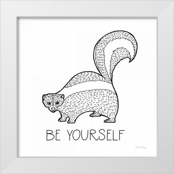 DeNeige, Elyse 12x12 White Modern Wood Framed Museum Art Print Titled - Color the Forest X Be Yourself