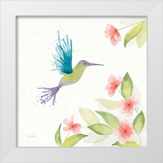 DeNeige, Elyse 12x12 White Modern Wood Framed Museum Art Print Titled - Flit III