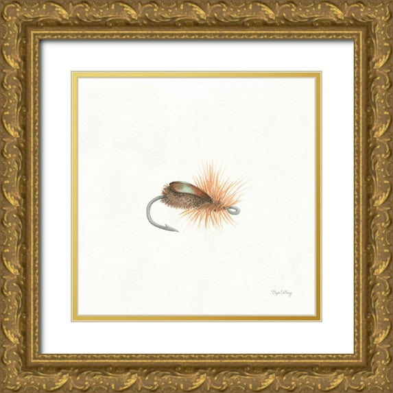DeNeige, Elyse 15x15 Gold Ornate Wood Framed with Double Matting Museum Art Print Titled - Gone Fishin II