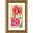 thumbnail image 1 of DeNeige, Elyse 18x32 Gold Ornate Wood Framed with Double Matting Museum Art Print Titled - Sunshine Poppies Panel I, 1 of 4
