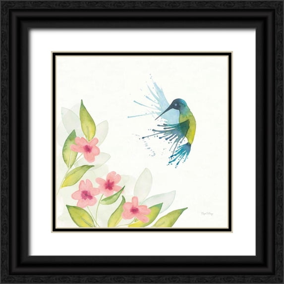 DeNeige, Elyse 20x20 Black Ornate Wood Framed with Double Matting Museum Art Print Titled - Flit IV
