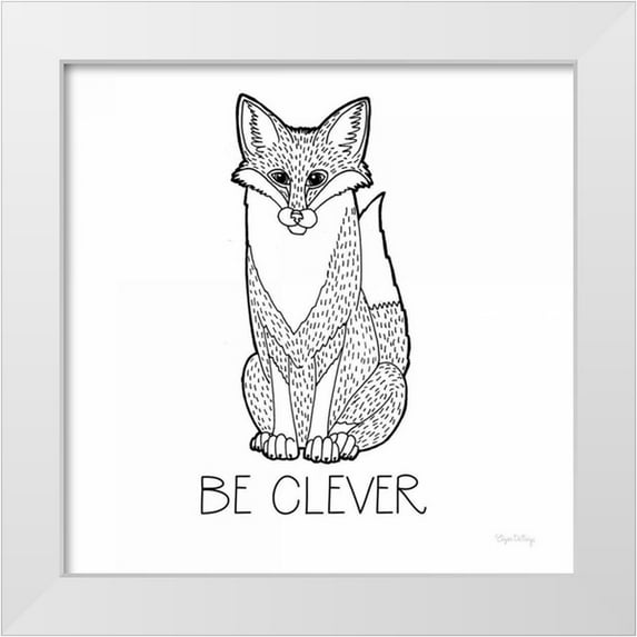 DeNeige, Elyse 20x20 White Modern Wood Framed Museum Art Print Titled - Color the Forest IV Be Clever