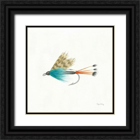 DeNeige, Elyse 26x26 Black Ornate Wood Framed with Double Matting Museum Art Print Titled - Gone Fishin V