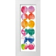 thumbnail image 1 of DeNeige, Elyse 7x14 White Modern Wood Framed Museum Art Print Titled - Spring Dots Panel II, 1 of 4