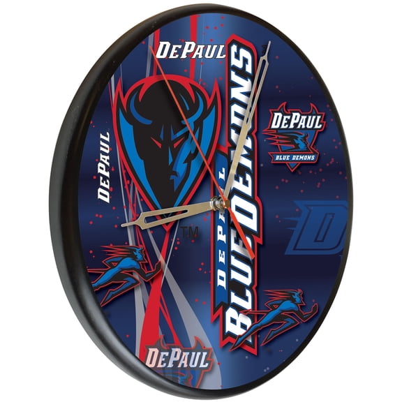 DePaul University 13" Solid Wood Clock