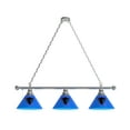 thumbnail image 1 of DePaul University 3 Shade Billiard Light with Chrome FIxture, 1 of 5
