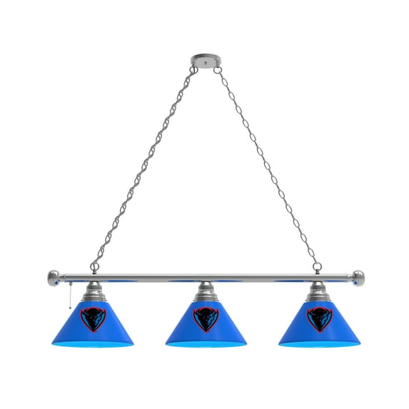 DePaul University 3 Shade Billiard Light with Chrome FIxture
