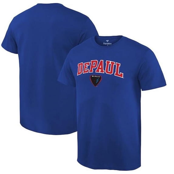DePaul University Football Tee for Men - Royal - Medium