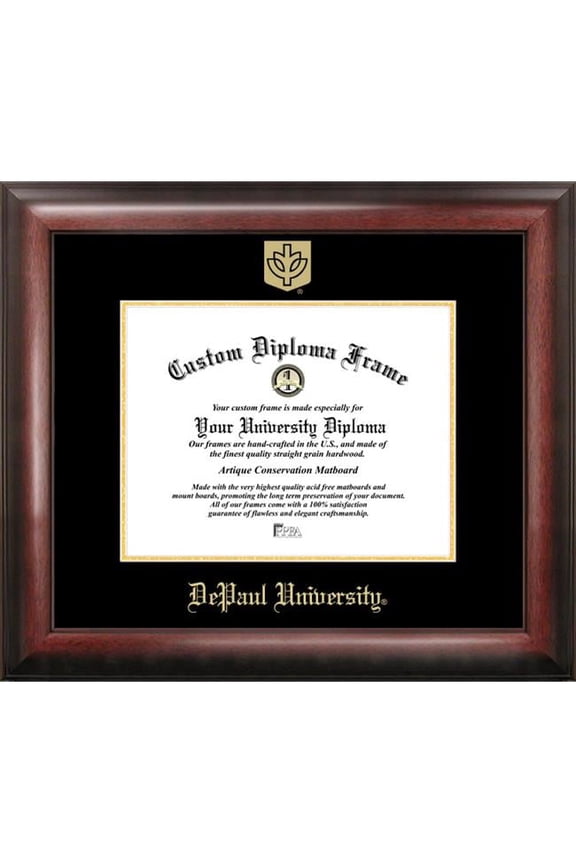 DePaul University Gold Embossed Diploma Frame