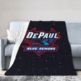 thumbnail image 1 of DePaul University Logo Fleece Blanket, Very Soft Microfiber Flannel Blanket for Couch Warm and Cozy for All Seasons, 1 of 6