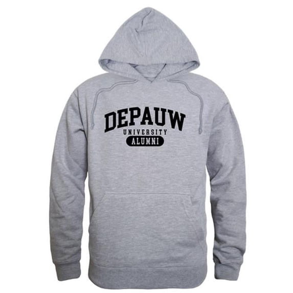 DePauw University Tigers Alumni Hoodie, Heather Grey - Small
