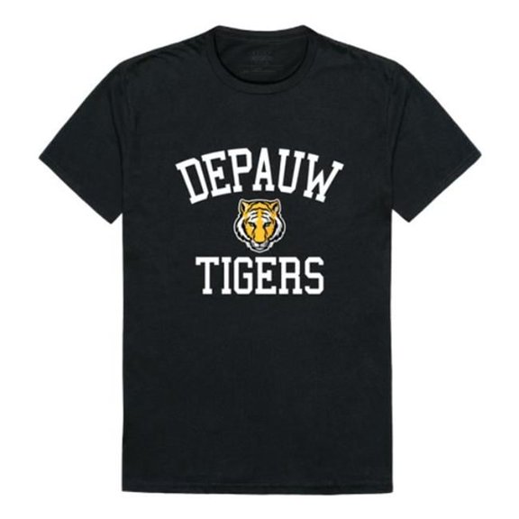 DePauw University Tigers Arch T-Shirt, Black - 2XL