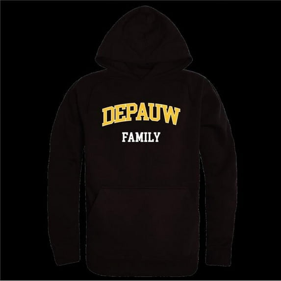 DePauw University Tigers Family Hoodie, Black - Large
