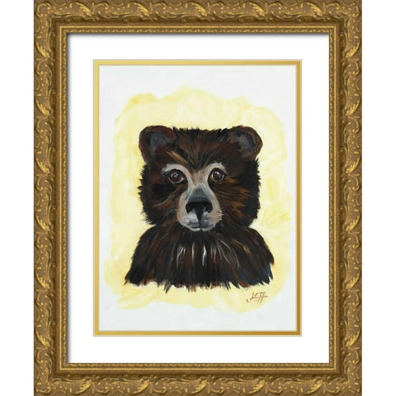 DeRice, Julie 11x14 Gold Ornate Wood Framed with Double Matting Museum Art Print Titled - Bear Bear