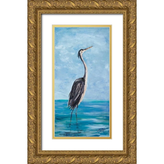 DeRice, Julie 11x18 Gold Ornate Wood Framed with Double Matting Museum Art Print Titled - Among the Water II