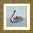 thumbnail image 1 of DeRice, Julie 12x12 Gold Ornate Wood Framed with Double Matting Museum Art Print Titled - Pelican Wash I, 1 of 4