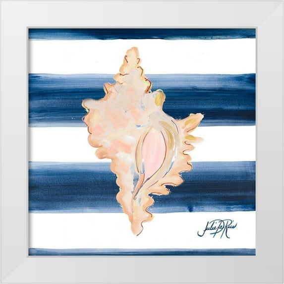 DeRice, Julie 12x12 White Modern Wood Framed Museum Art Print Titled - Nautical Shell II